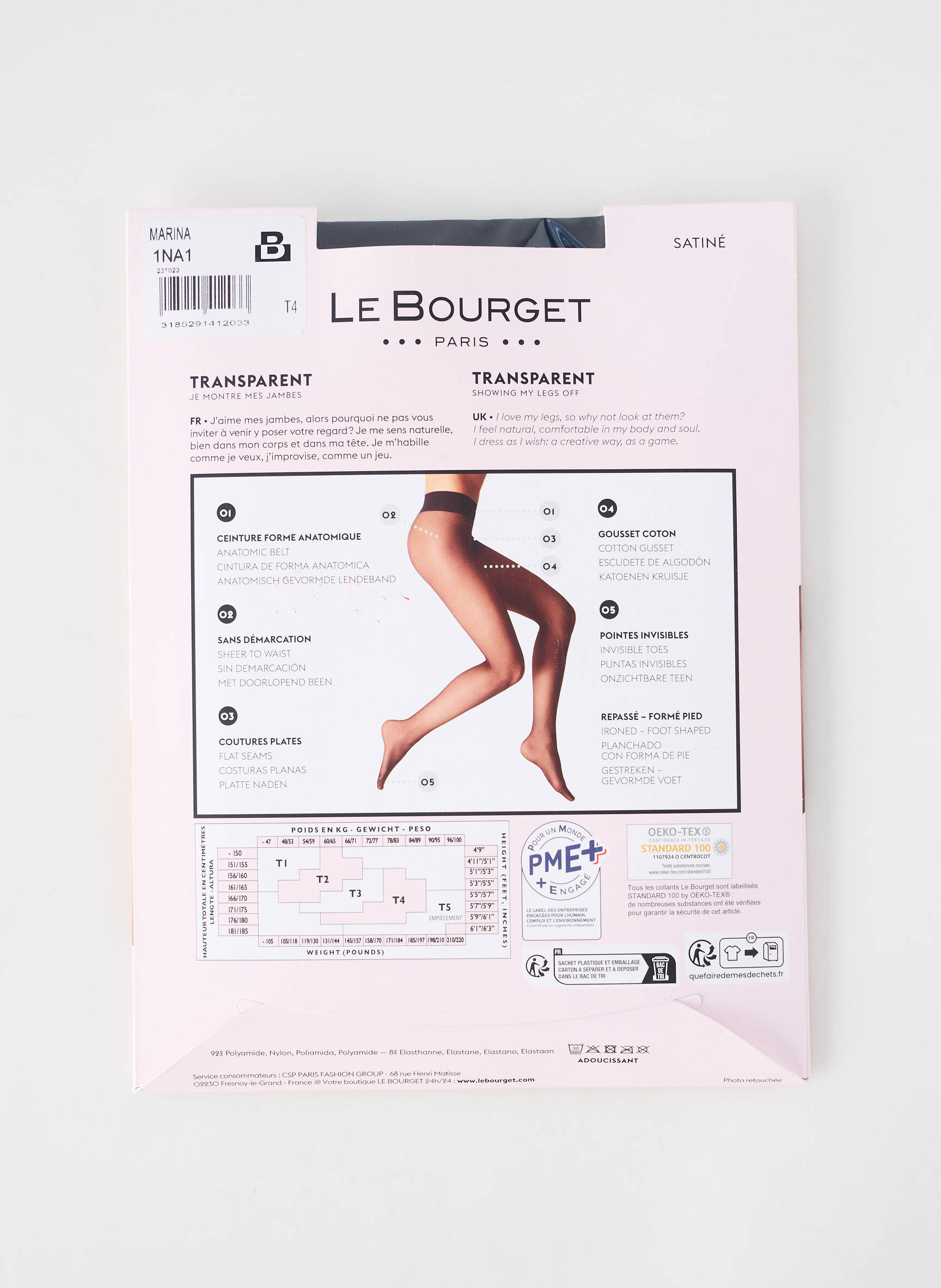Colanți elasticitate albastru LE BOURGET femeie