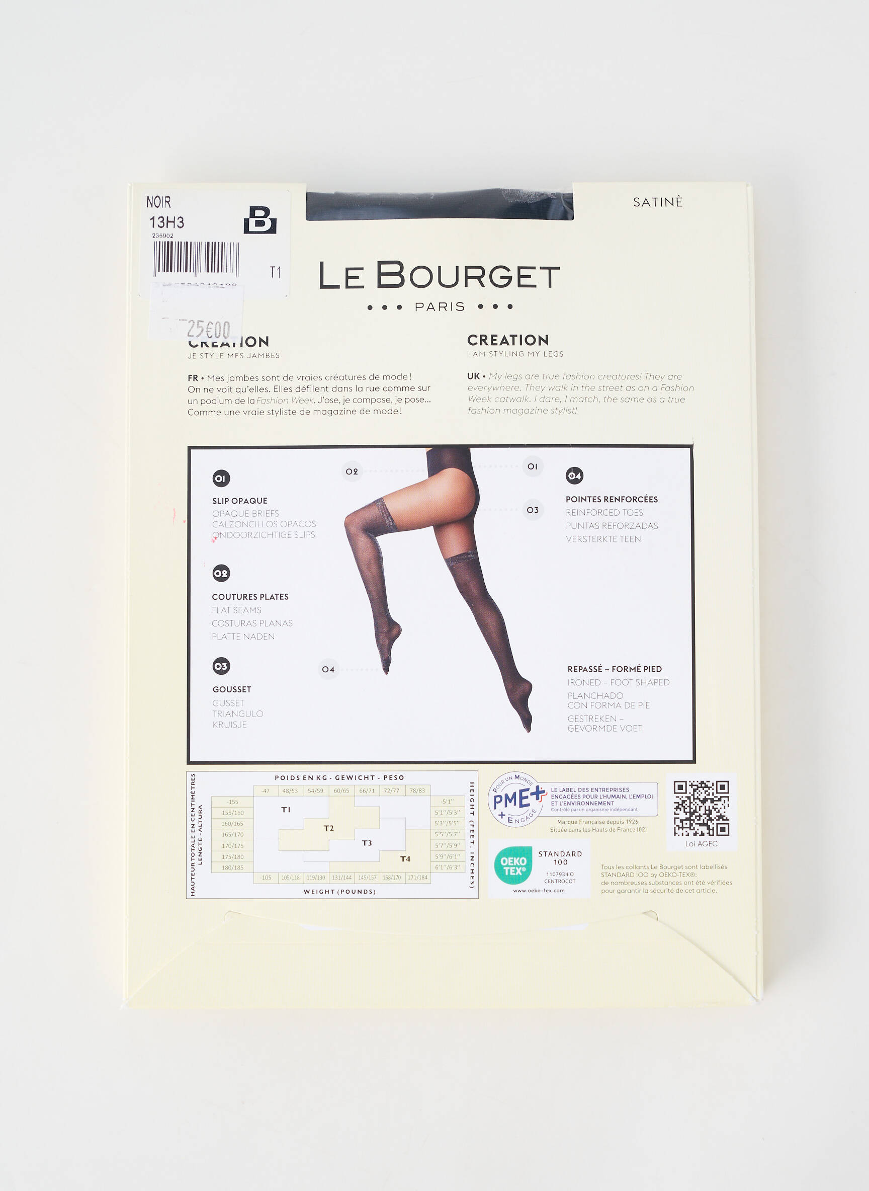 Colanți elasticitate negru LE BOURGET femeie