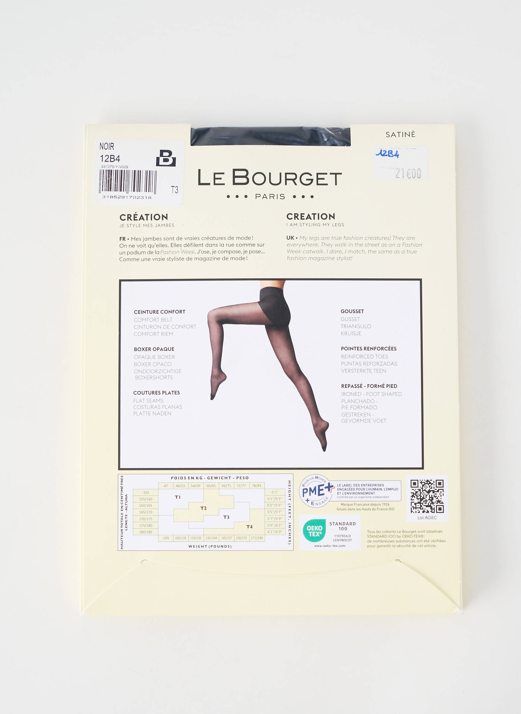 Colanți elasticitate negru LE BOURGET femeie