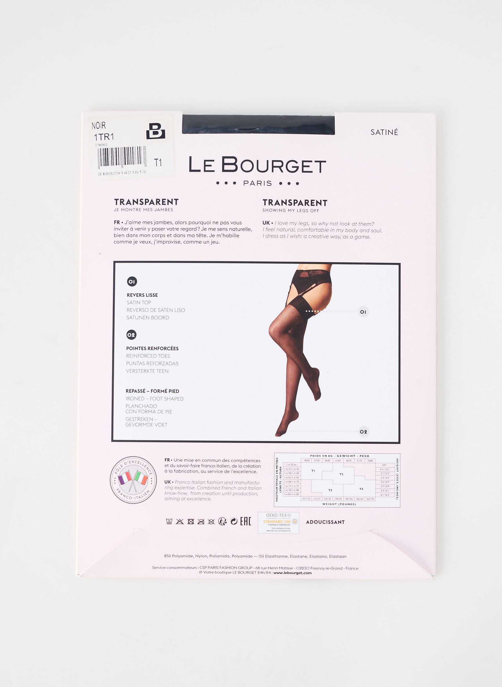 Colanți elasticitate negru LE BOURGET femeie