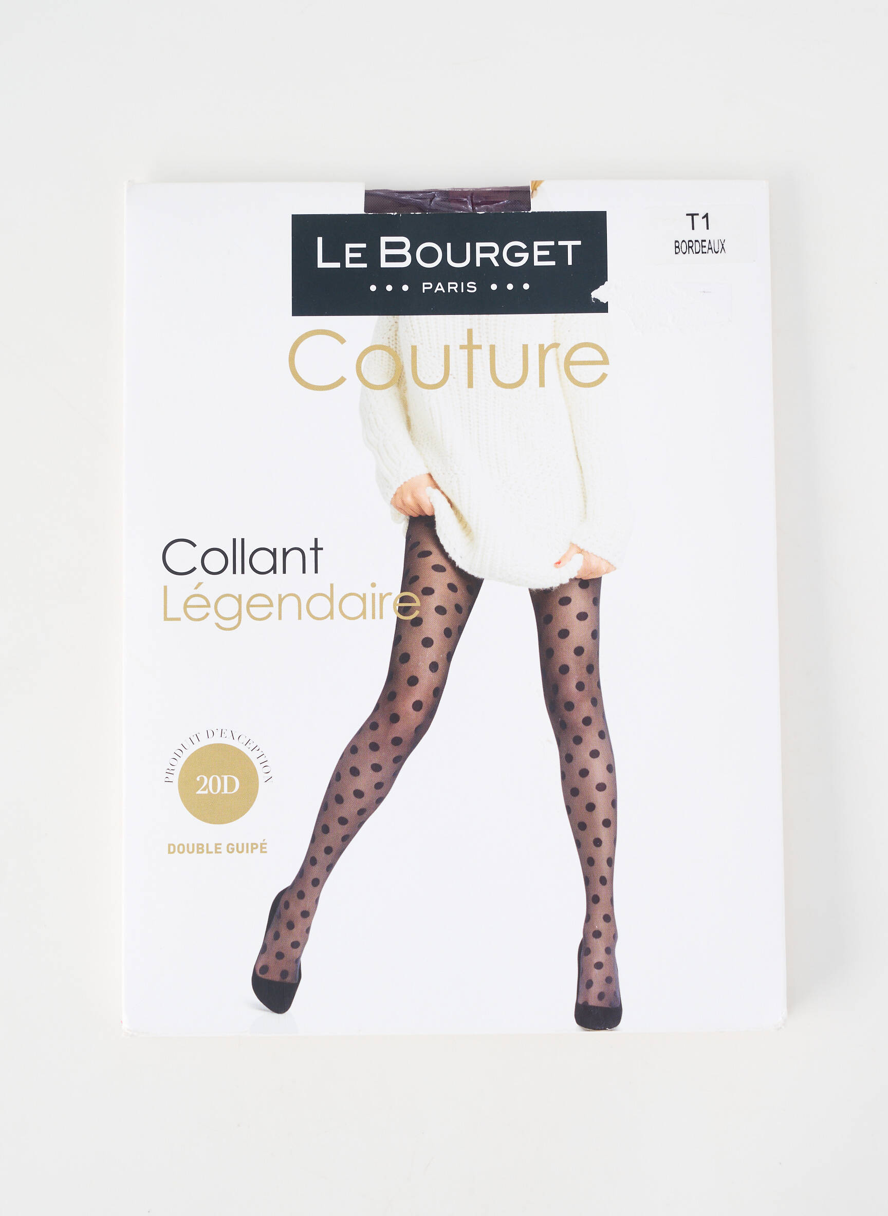 Colanți imprimeu cu buline roșu LE BOURGET femeie