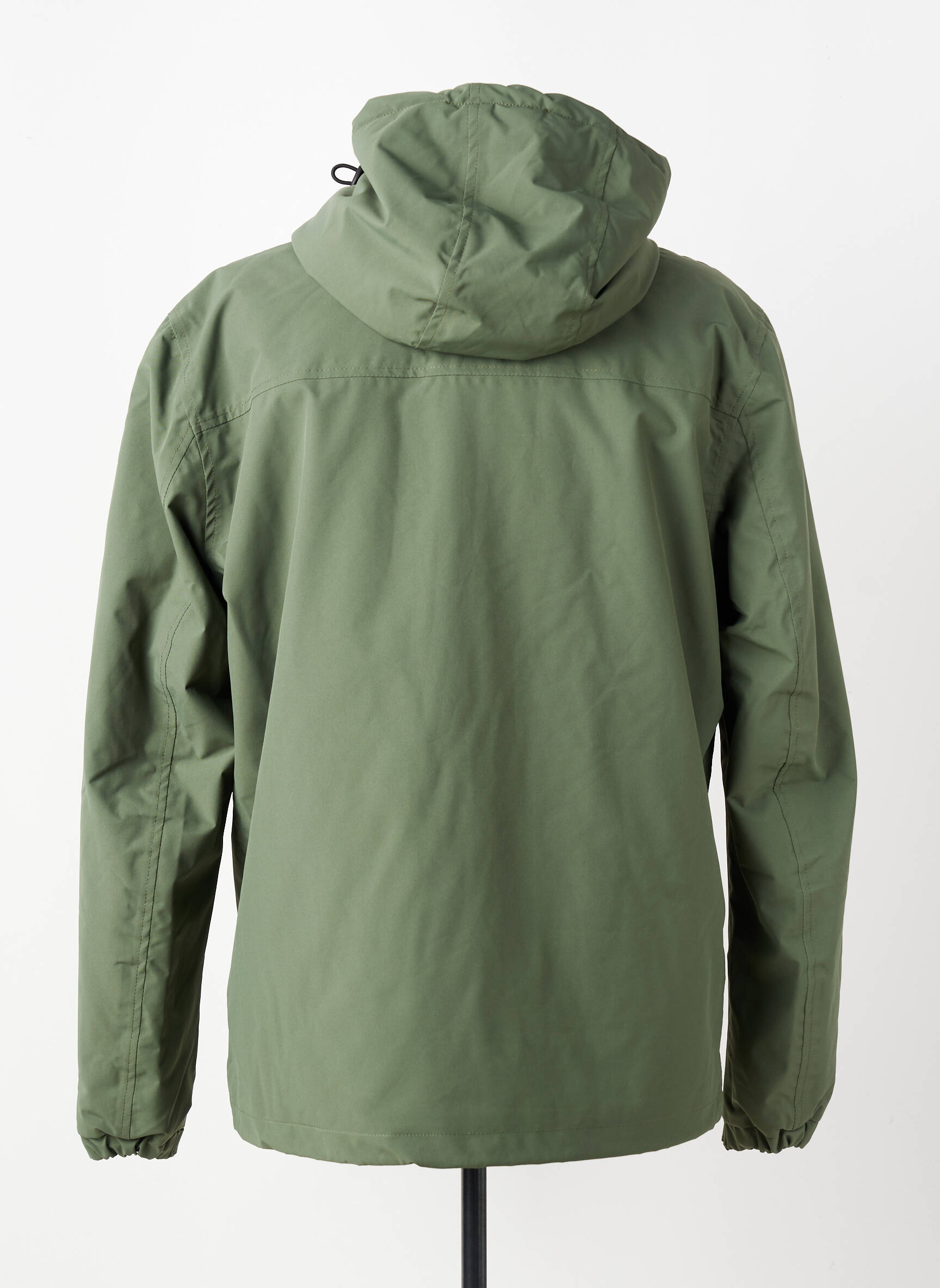 Parka finisaj interior căptușeală satinată cu glugă verde DAYTONA bărbat