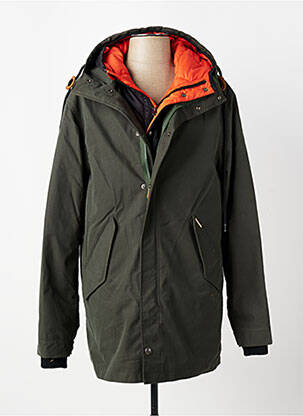 Parka mâneci lungi cu glugă verde IRON AND RESIN bărbat
