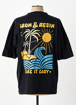 Tricou croială dreaptă mâneci scurte negru IRON AND RESIN bărbat