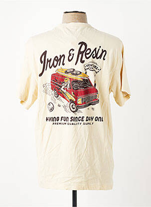 Tricou bio mâneci scurte bej IRON AND RESIN bărbat
