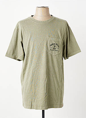 Tricou elasticitate mâneci scurte verde IRON AND RESIN bărbat