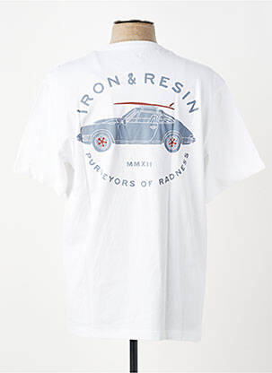 Tricou bio mâneci scurte alb IRON AND RESIN bărbat