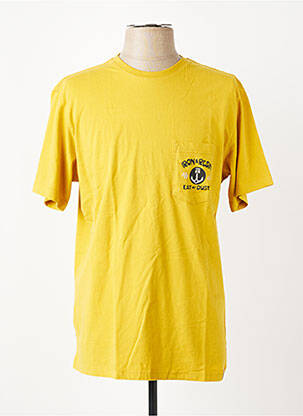 Tricou bio mâneci scurte galben IRON AND RESIN bărbat