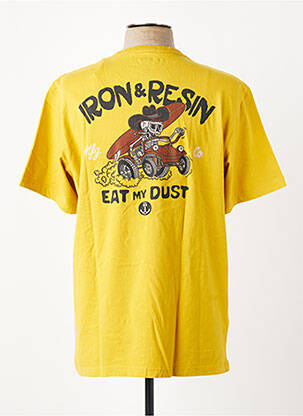 Tricou bio mâneci scurte galben IRON AND RESIN bărbat