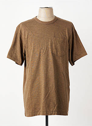 Tricou elasticitate mâneci scurte maro IRON AND RESIN bărbat