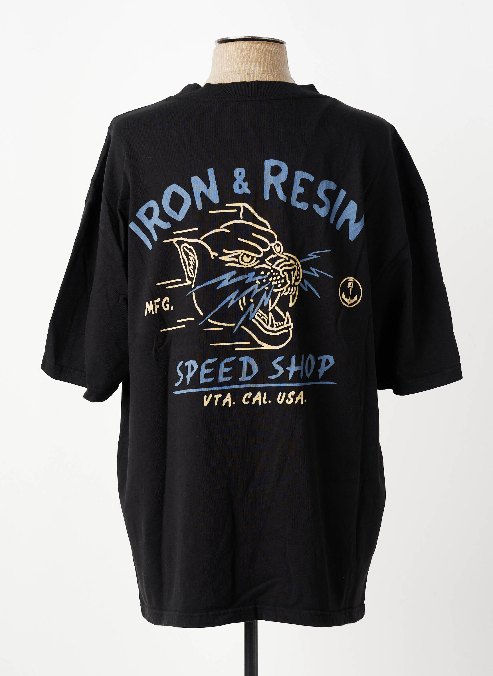Tricou elasticitate mâneci scurte negru IRON AND RESIN bărbat