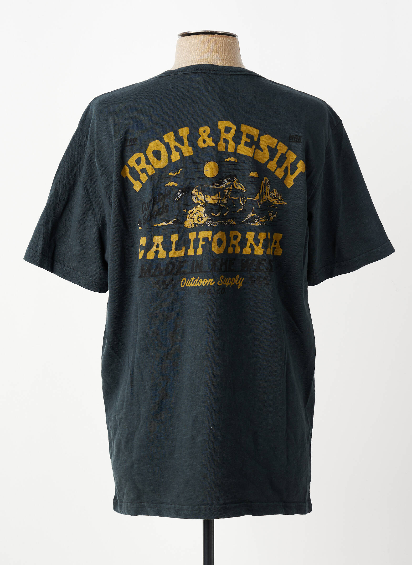 Tricou elasticitate mâneci scurte gri IRON AND RESIN bărbat