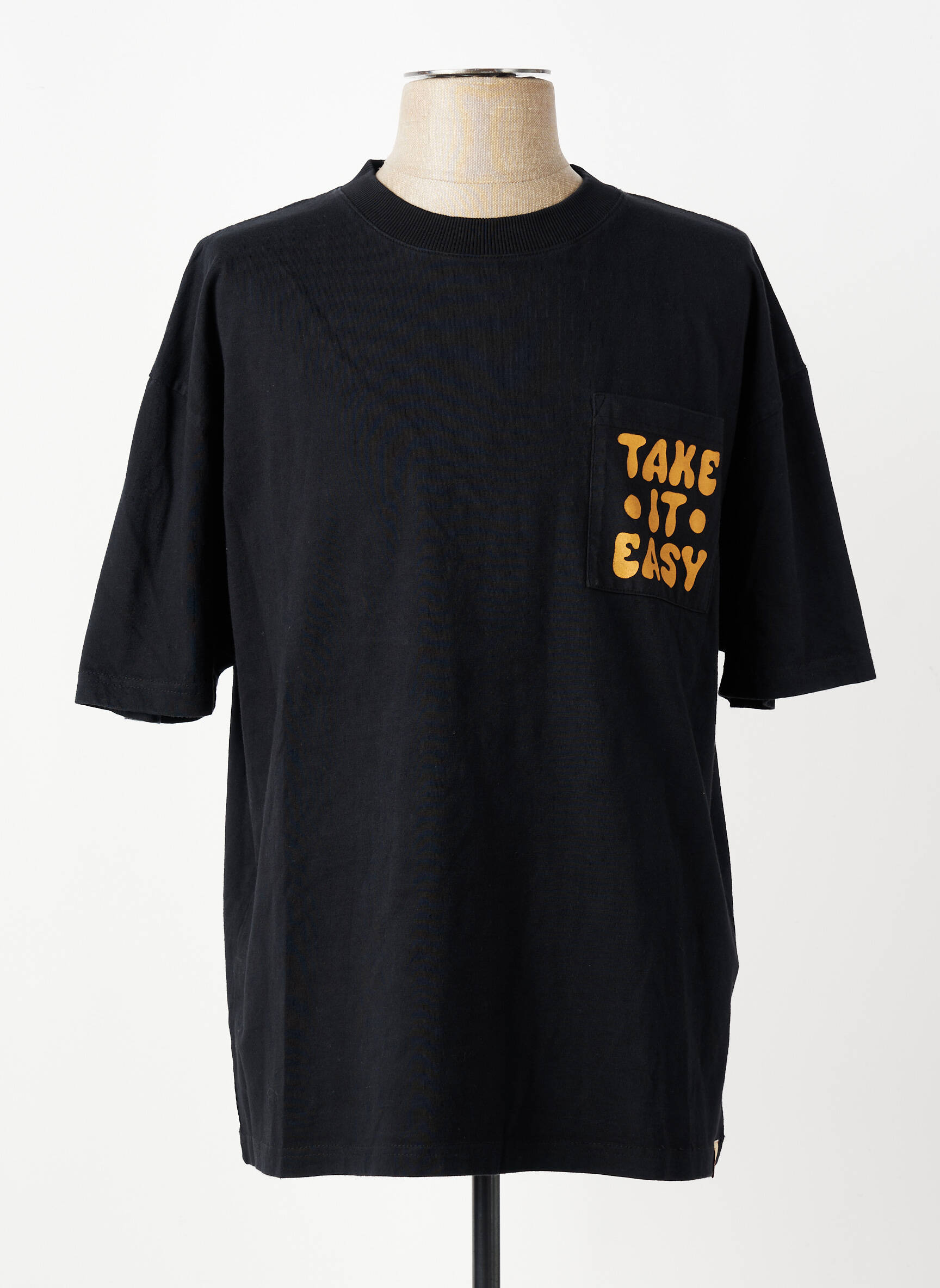 Tricou croială dreaptă mâneci scurte negru IRON AND RESIN bărbat
