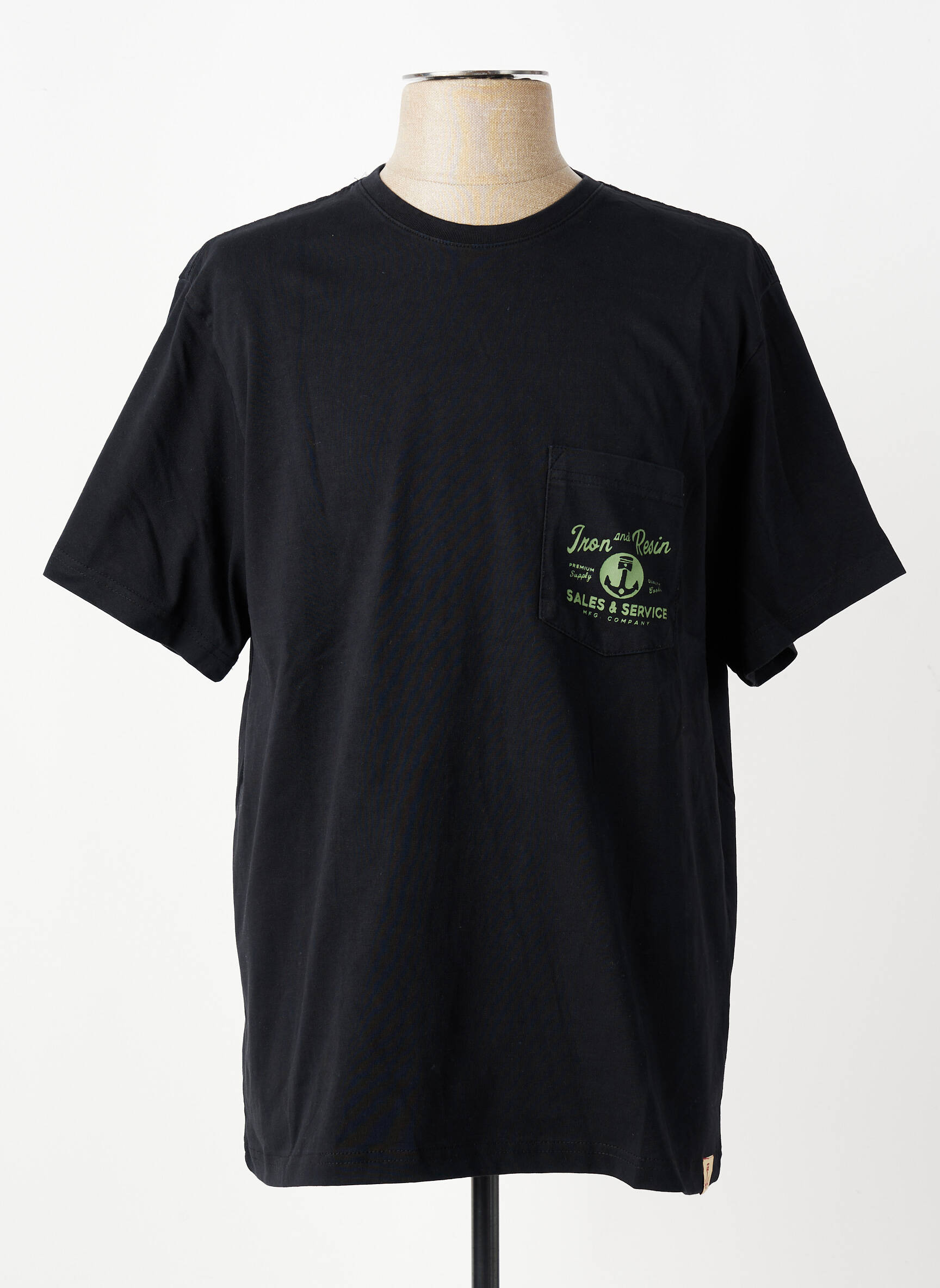 Tricou elasticitate mâneci scurte negru IRON AND RESIN bărbat
