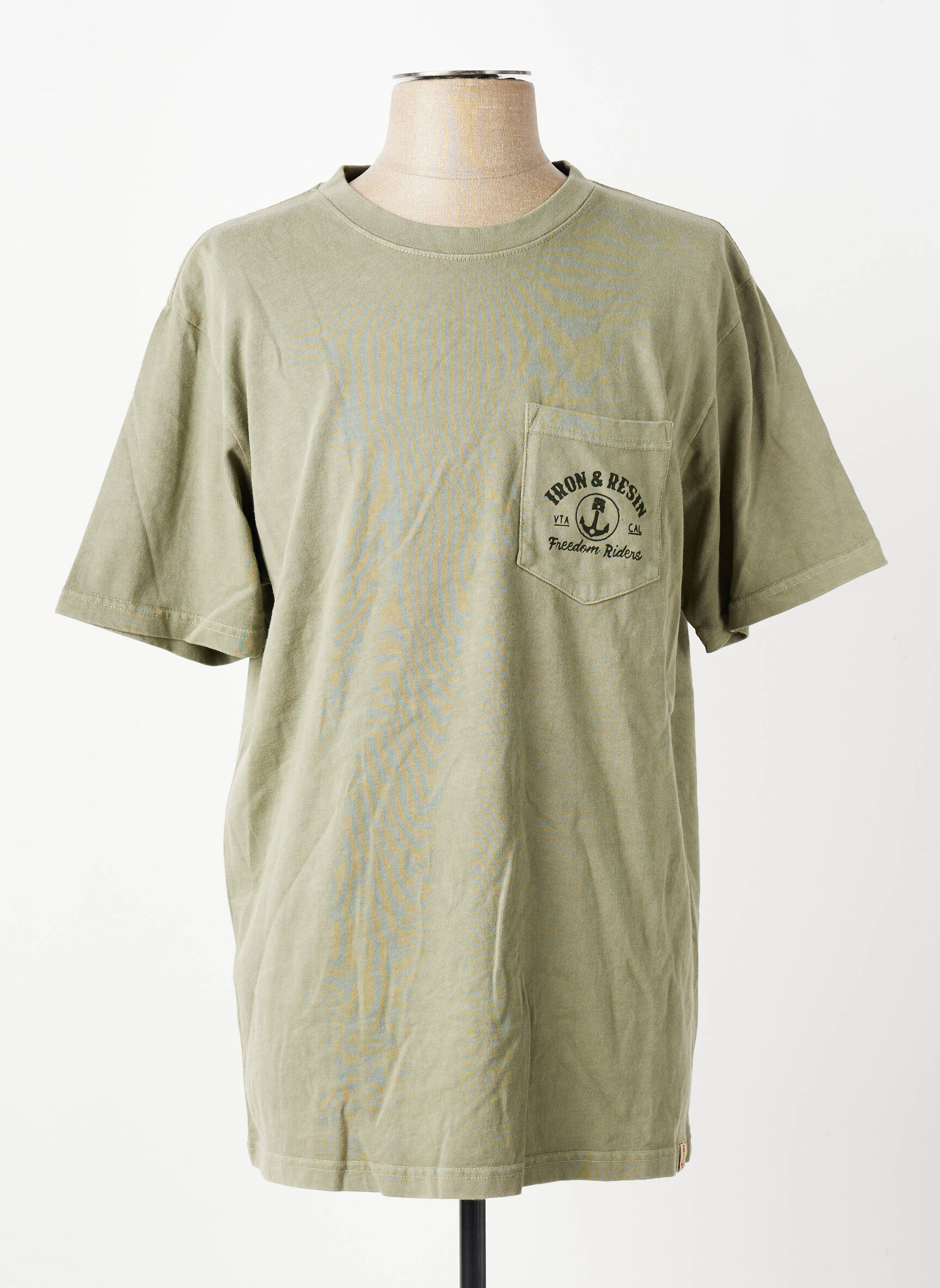 Tricou elasticitate mâneci scurte verde IRON AND RESIN bărbat