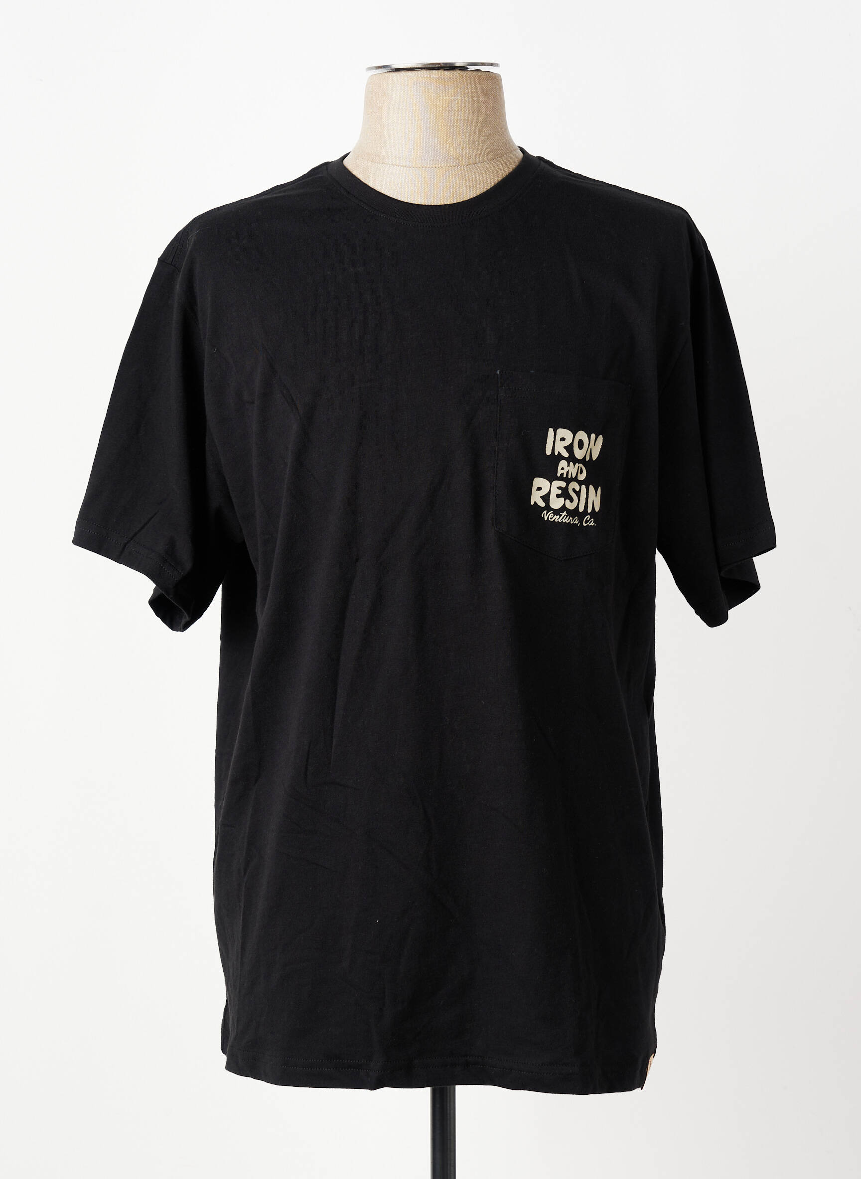 Tricou elasticitate mâneci scurte negru IRON AND RESIN bărbat