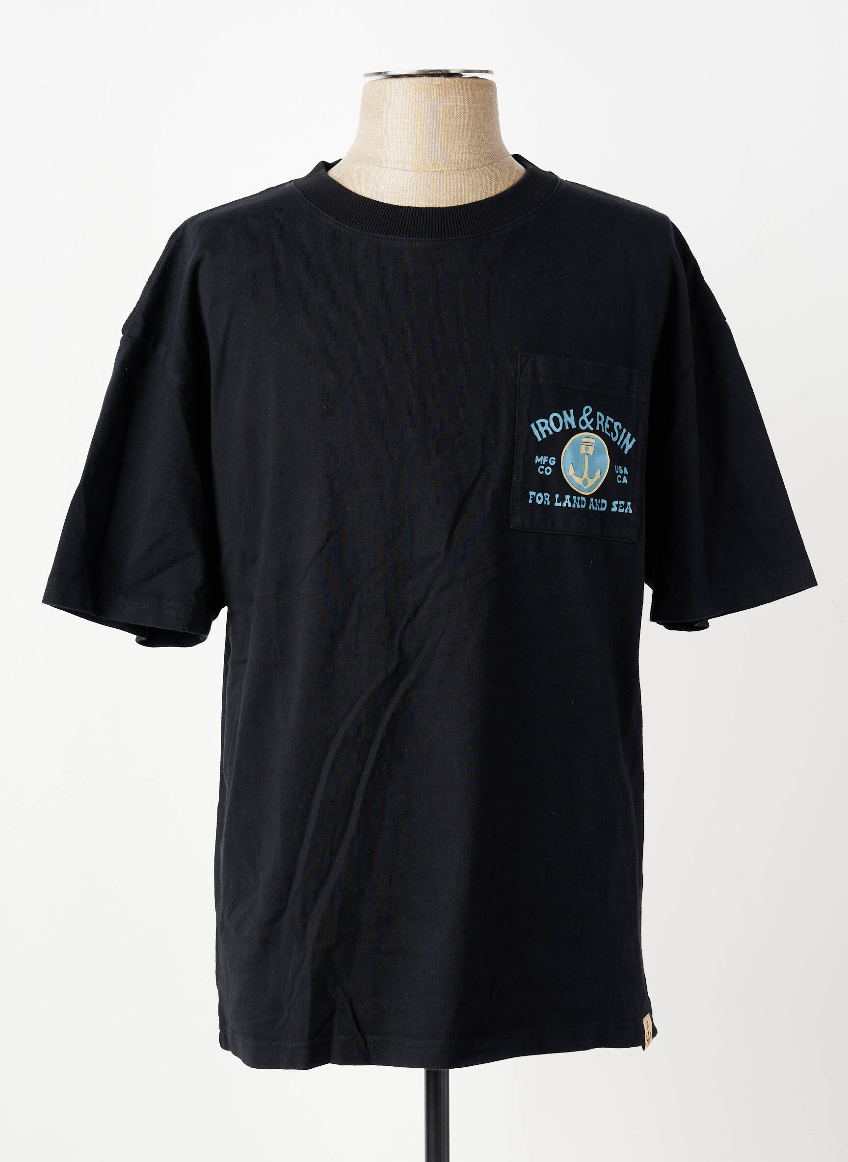 Tricou elasticitate mâneci scurte negru IRON AND RESIN bărbat