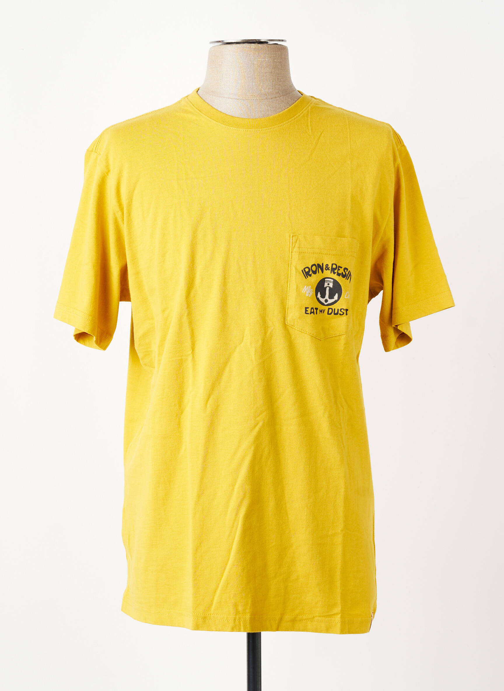 Tricou bio mâneci scurte galben IRON AND RESIN bărbat