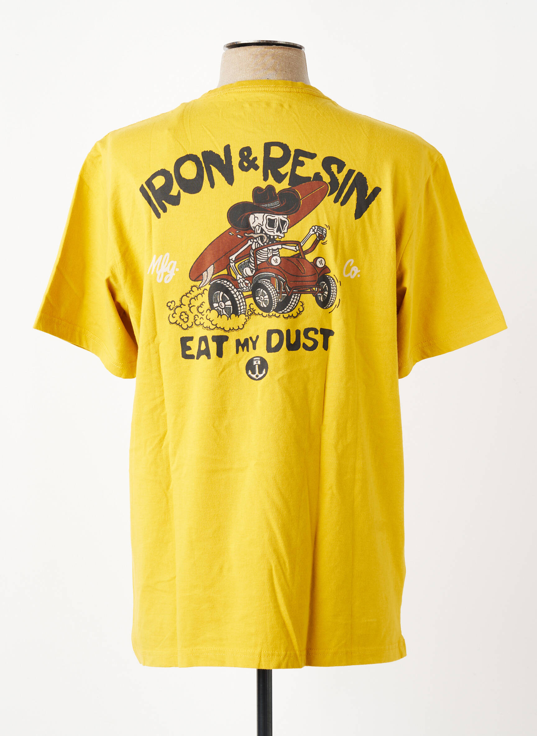Tricou bio mâneci scurte galben IRON AND RESIN bărbat