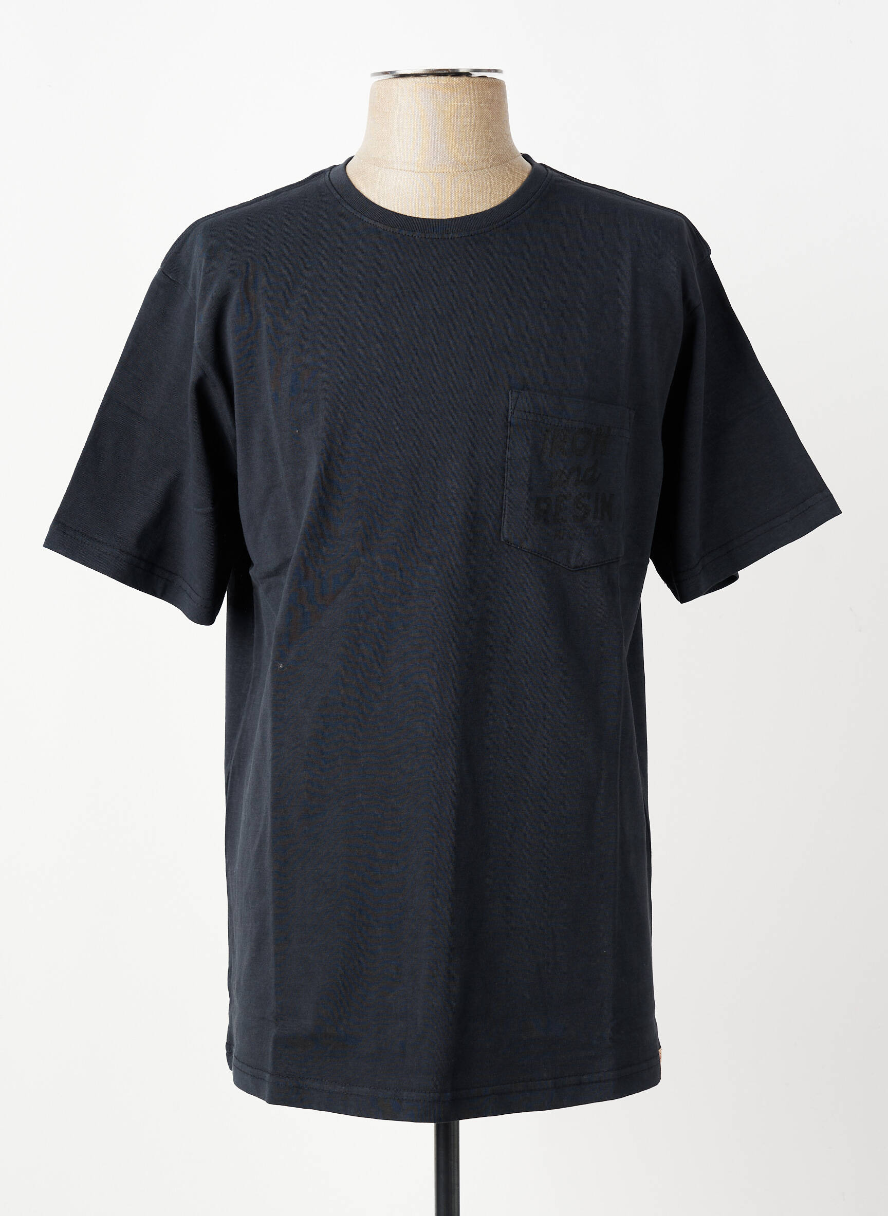 Tricou croială dreaptă mâneci scurte gri IRON AND RESIN bărbat