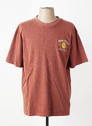 Tricou elasticitate mâneci scurte maro IRON AND RESIN bărbat