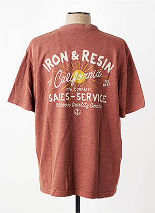 Tricou elasticitate mâneci scurte maro IRON AND RESIN bărbat