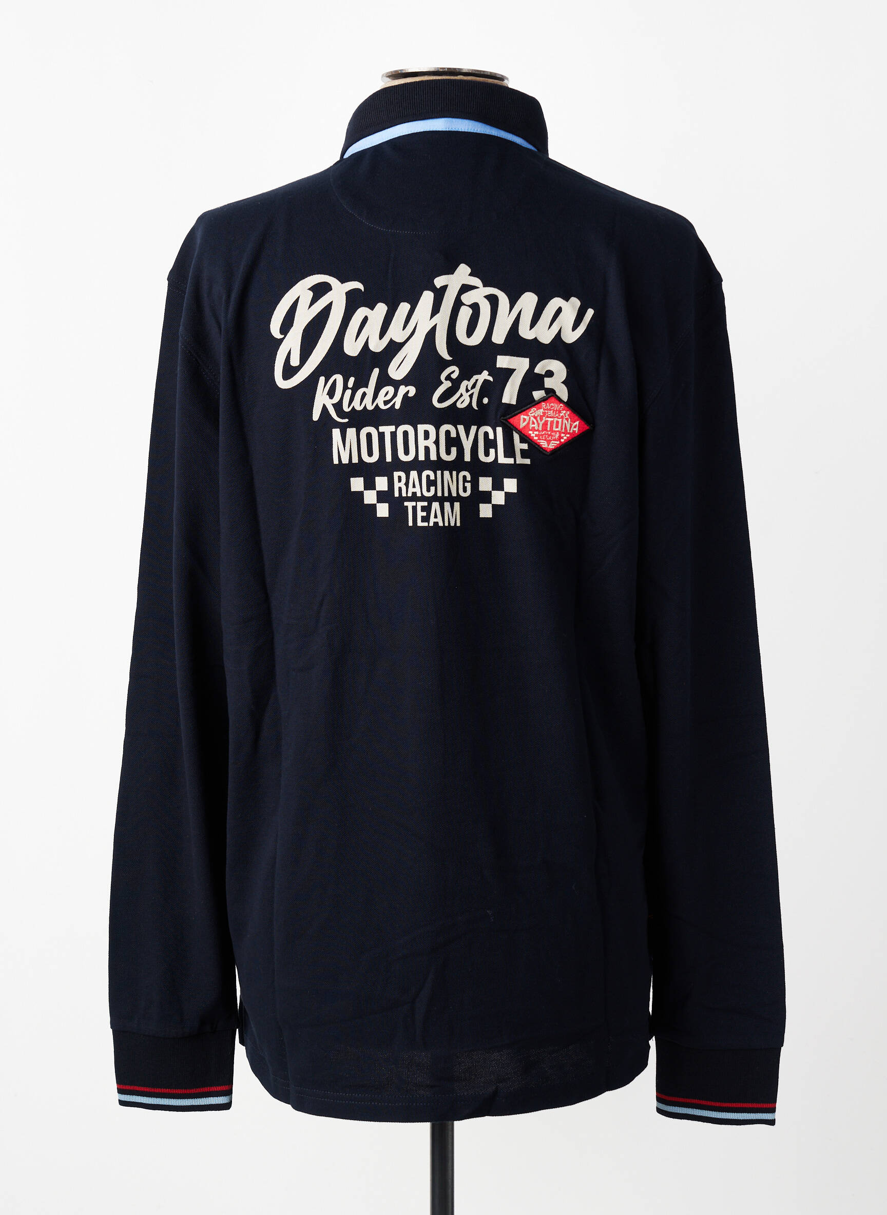 Polo mâneci lungi mâneci lungi negru DAYTONA bărbat