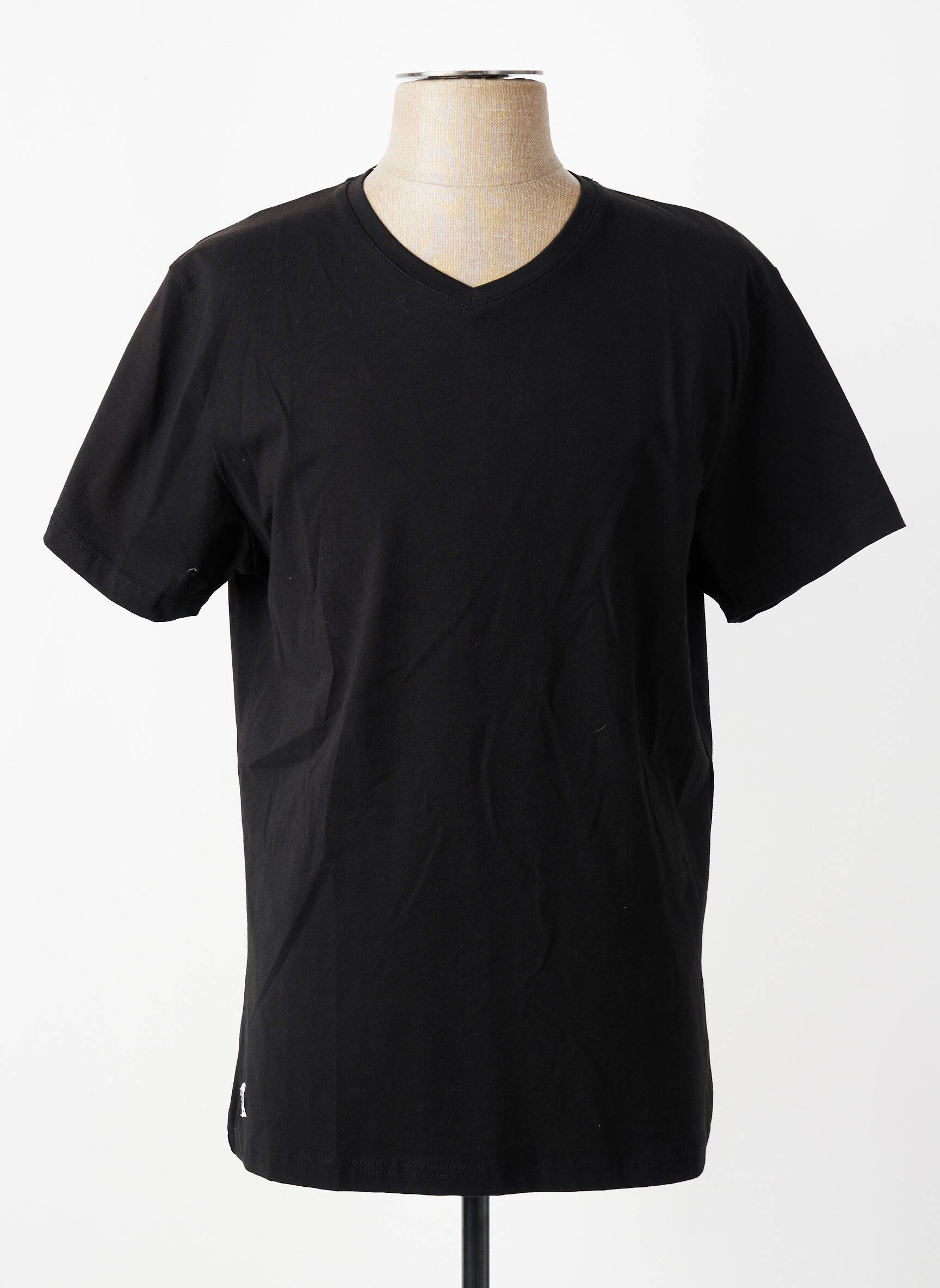 Tricou croială cambrată mâneci scurte negru DAYTONA bărbat