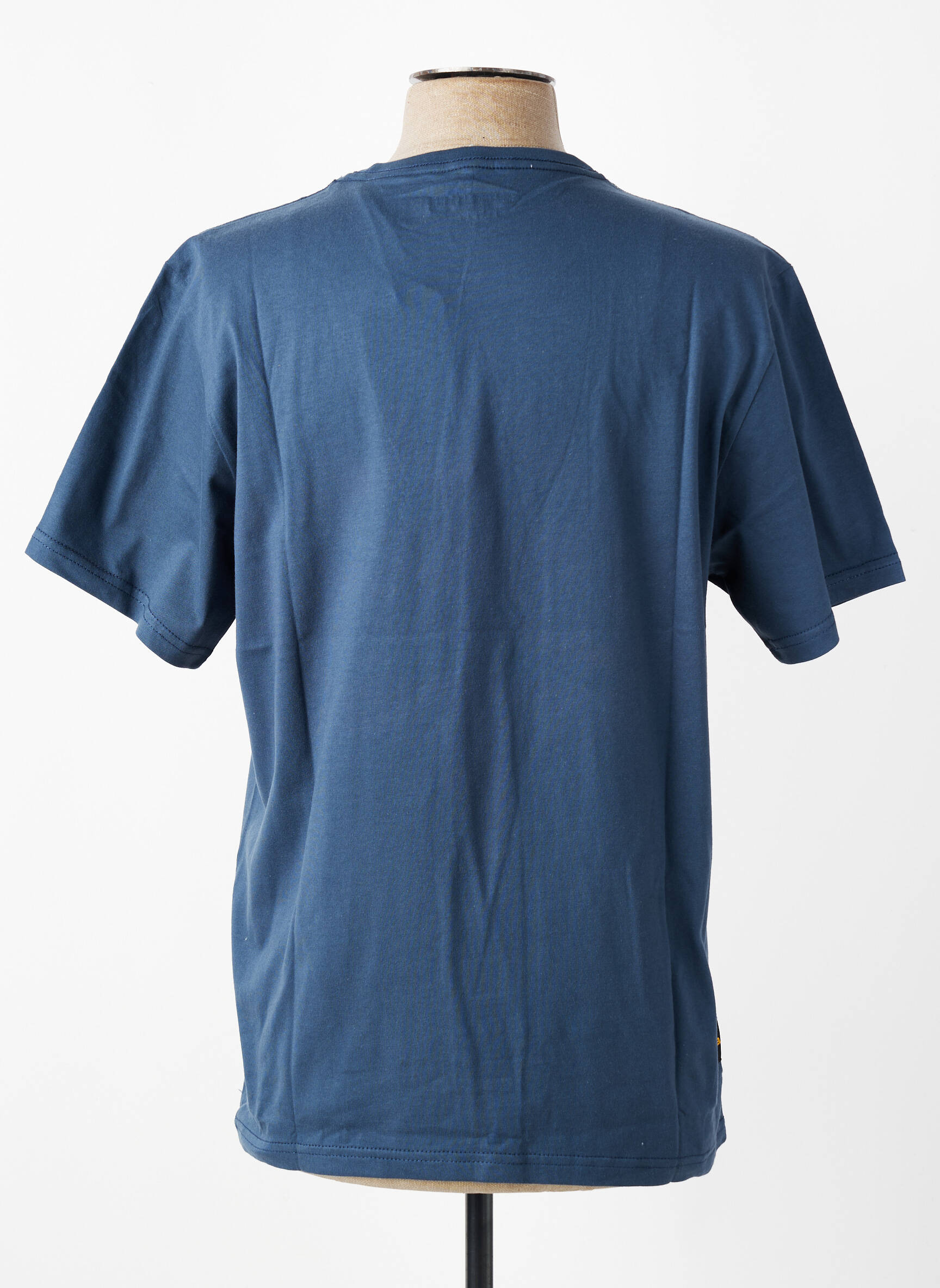 Tricou serigrafie flockată mâneci scurte albastru DAYTONA bărbat
