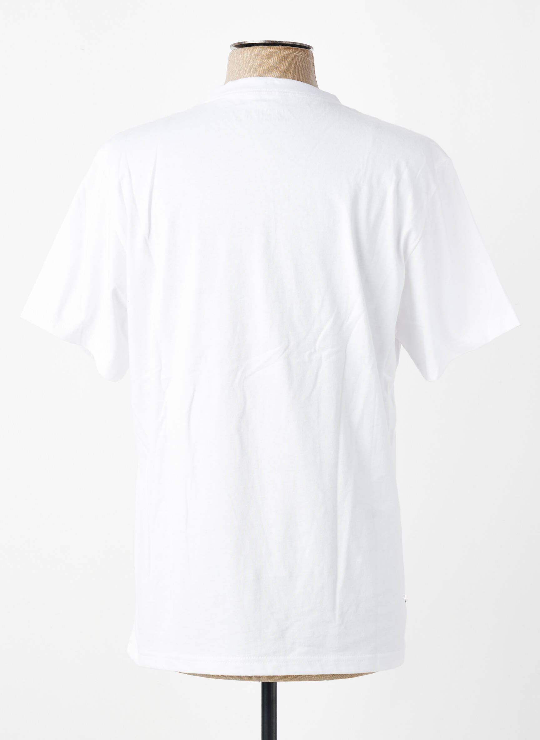 Tricou serigrafie flockată mâneci scurte alb DAYTONA bărbat
