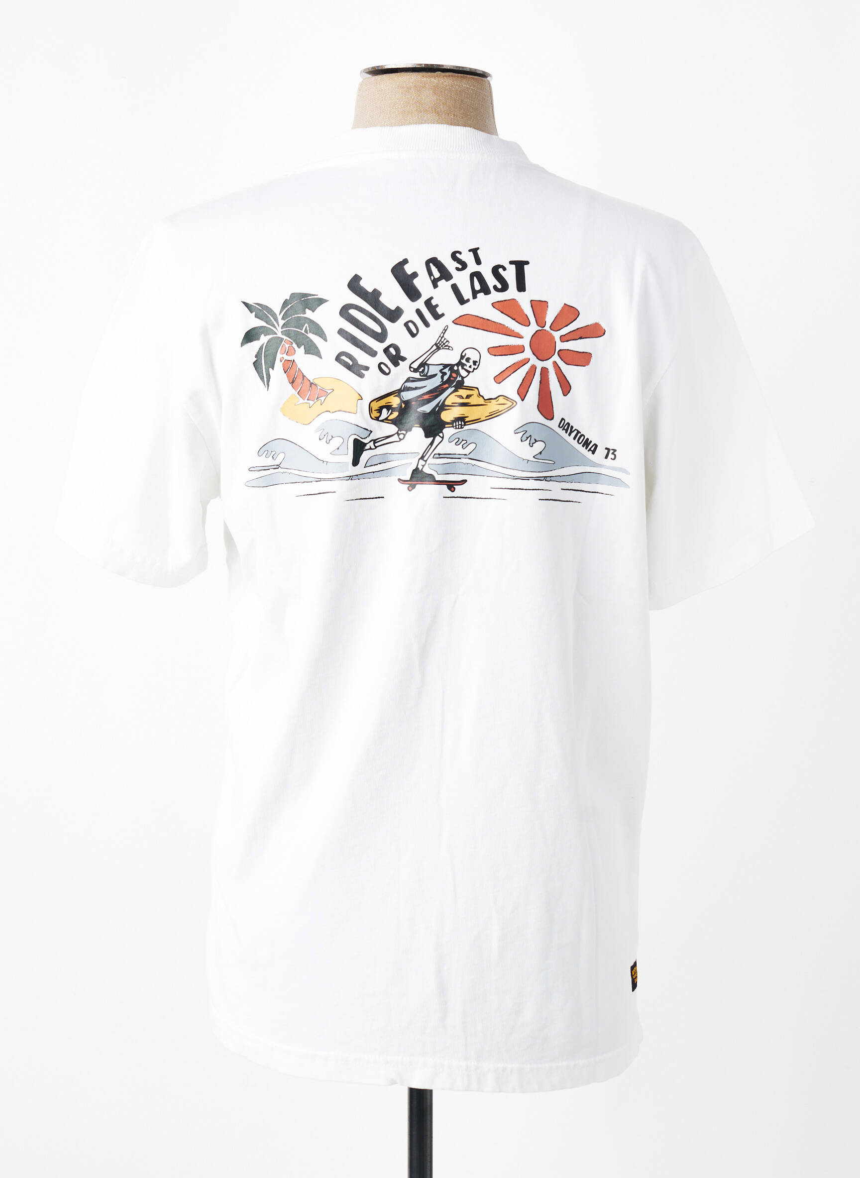 Tricou elasticitate mâneci scurte alb DAYTONA bărbat
