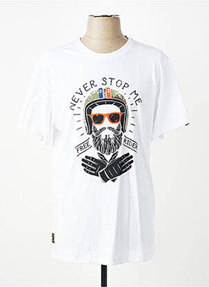 Tricou elasticitate mâneci scurte alb DAYTONA bărbat