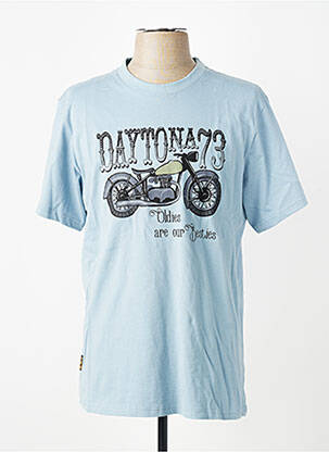 Tricou elasticitate mâneci lungi albastru DAYTONA bărbat