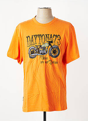 Tricou elasticitate mâneci lungi portocalie DAYTONA bărbat