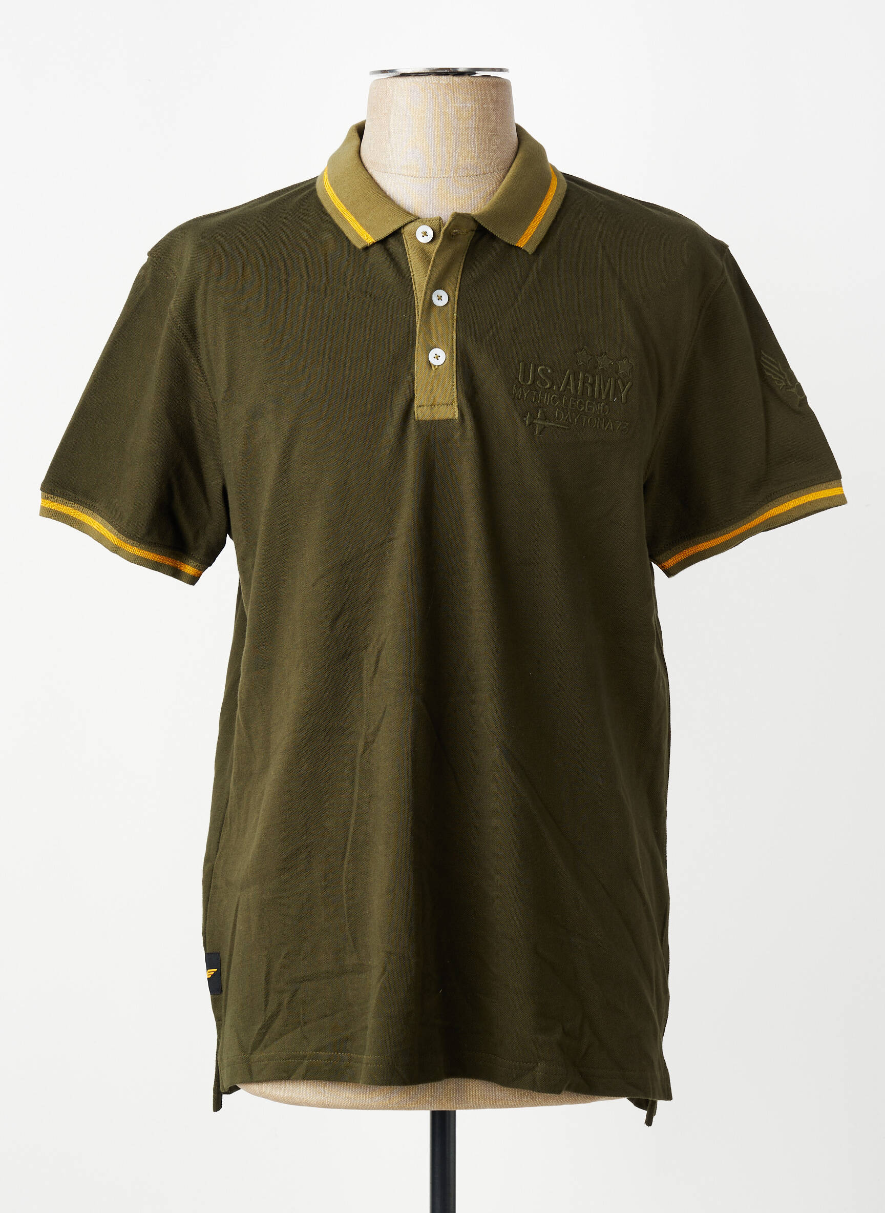 Polo elasticitate mâneci scurte verde DAYTONA bărbat