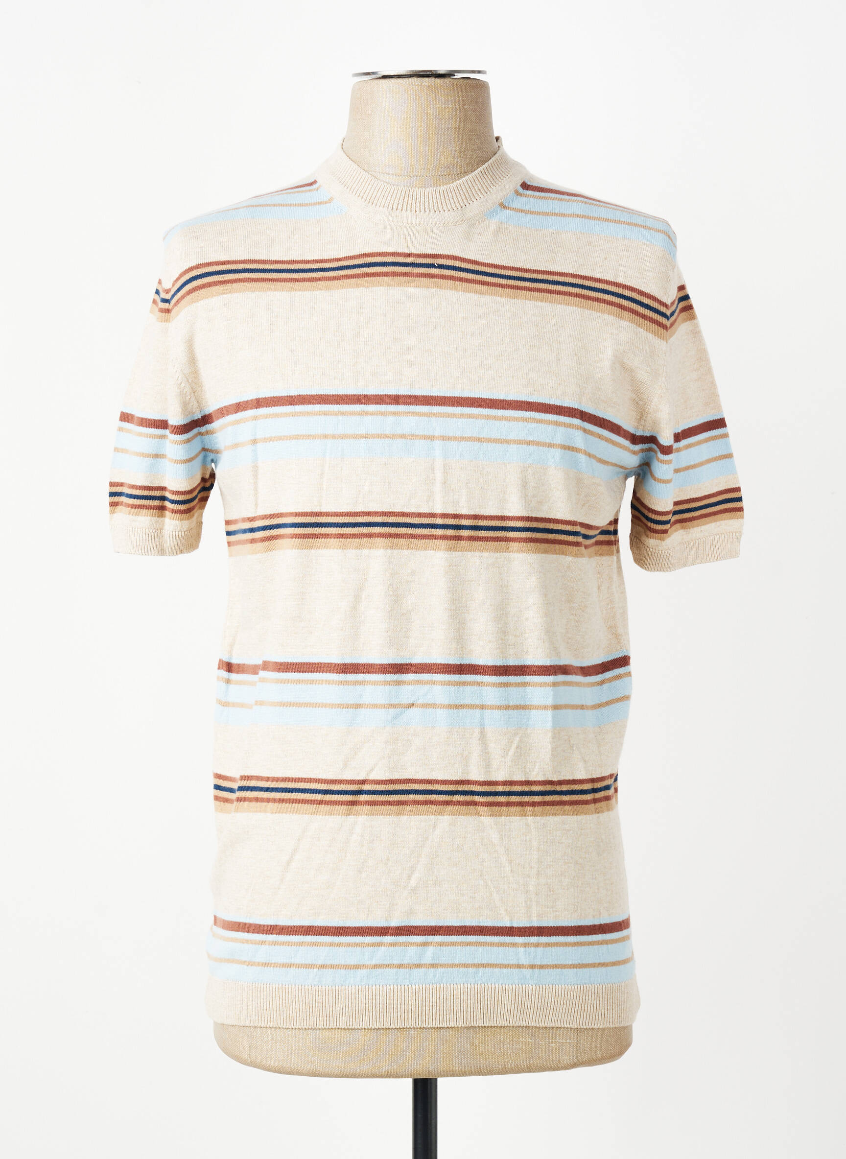 Tricou elasticitate mâneci scurte bej IRON AND RESIN bărbat