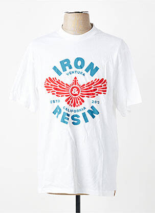 Tricou bio mâneci scurte alb IRON AND RESIN bărbat