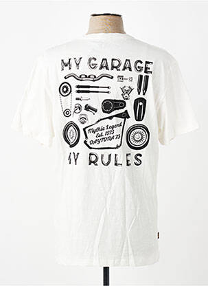 Tricou croială cambrată mâneci scurte bej DAYTONA bărbat