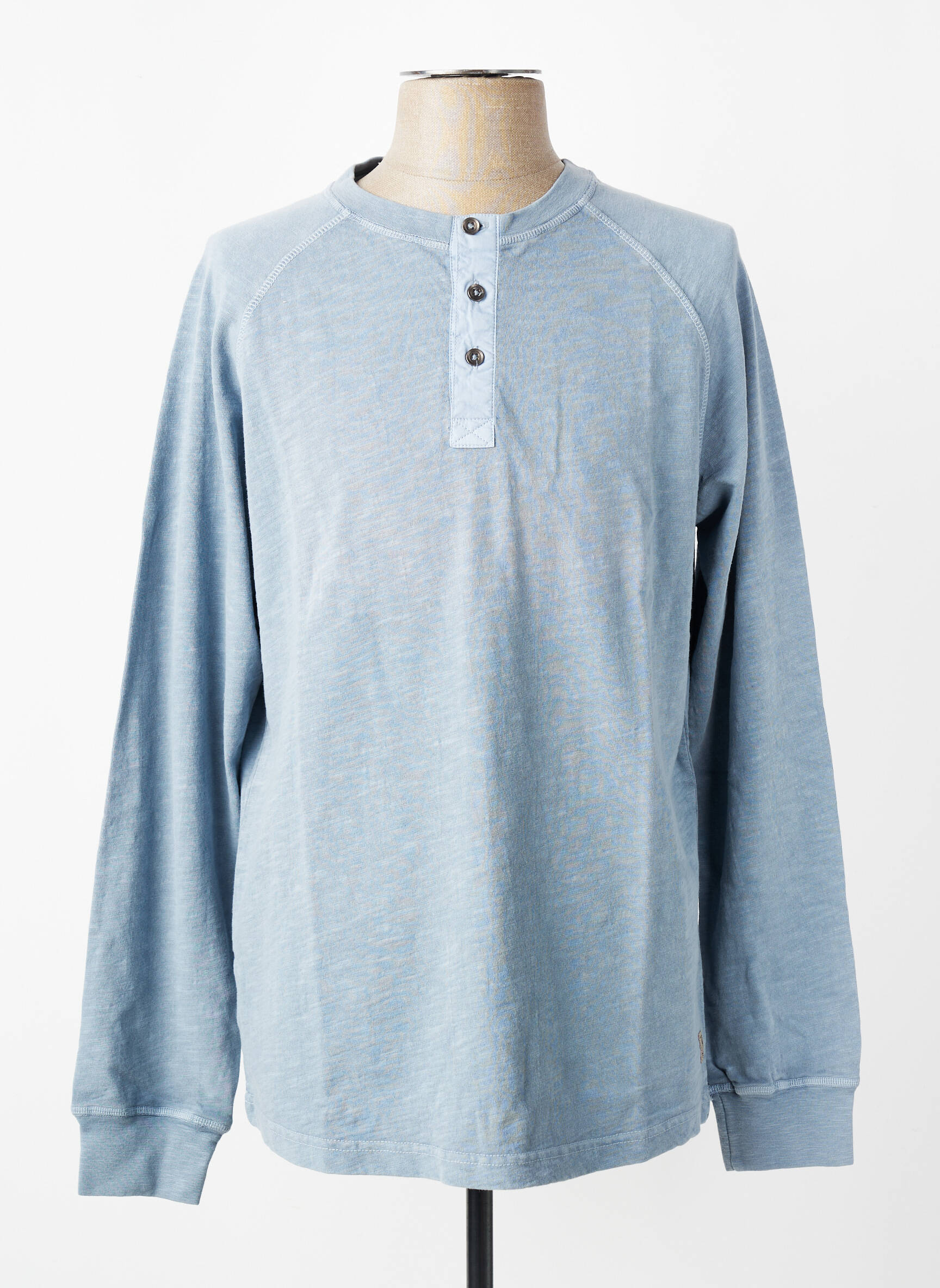 Tricou guler tunisian mâneci lungi albastru IRON AND RESIN bărbat