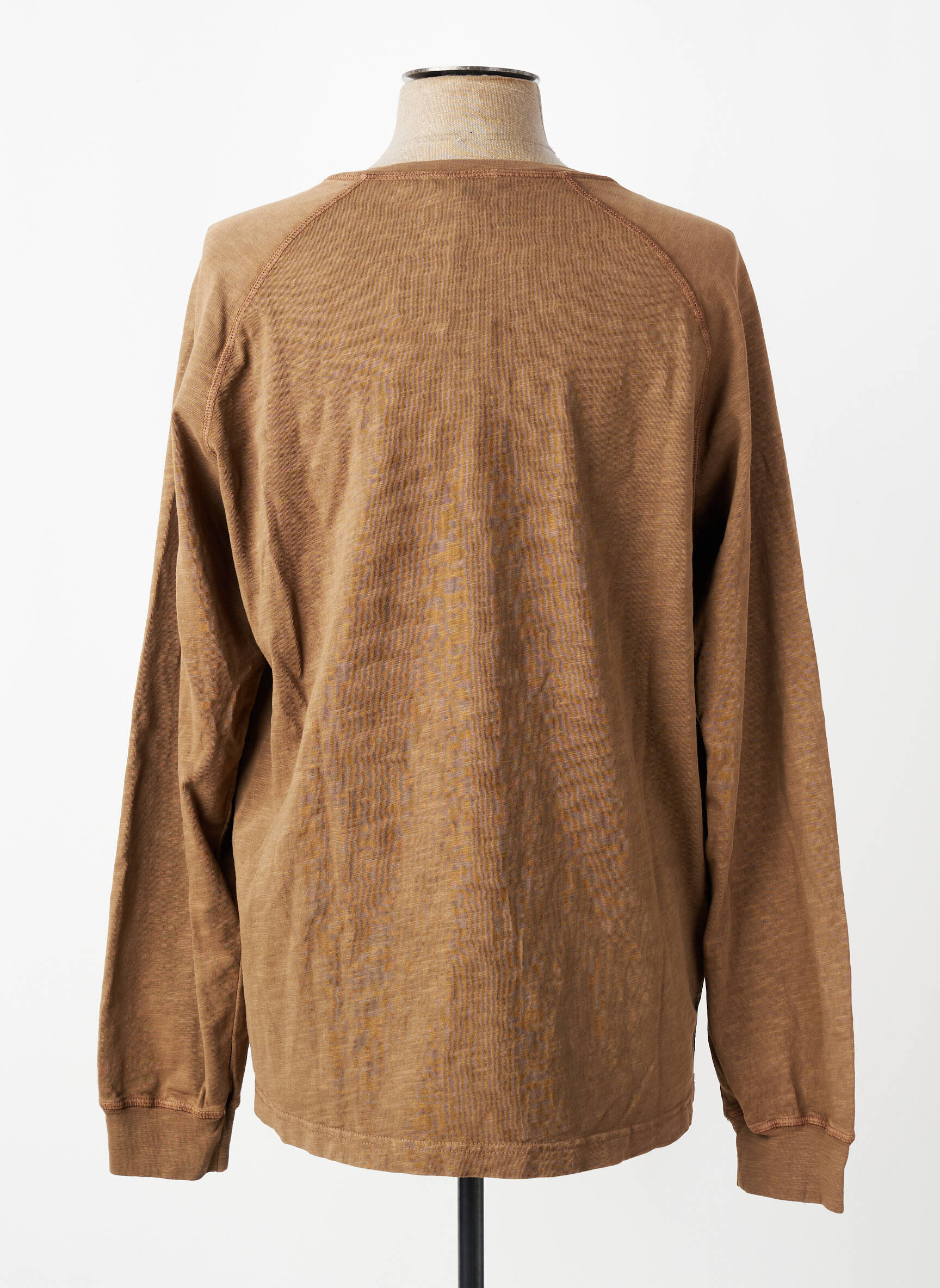 Tricou guler tunisian mâneci lungi maro IRON AND RESIN bărbat