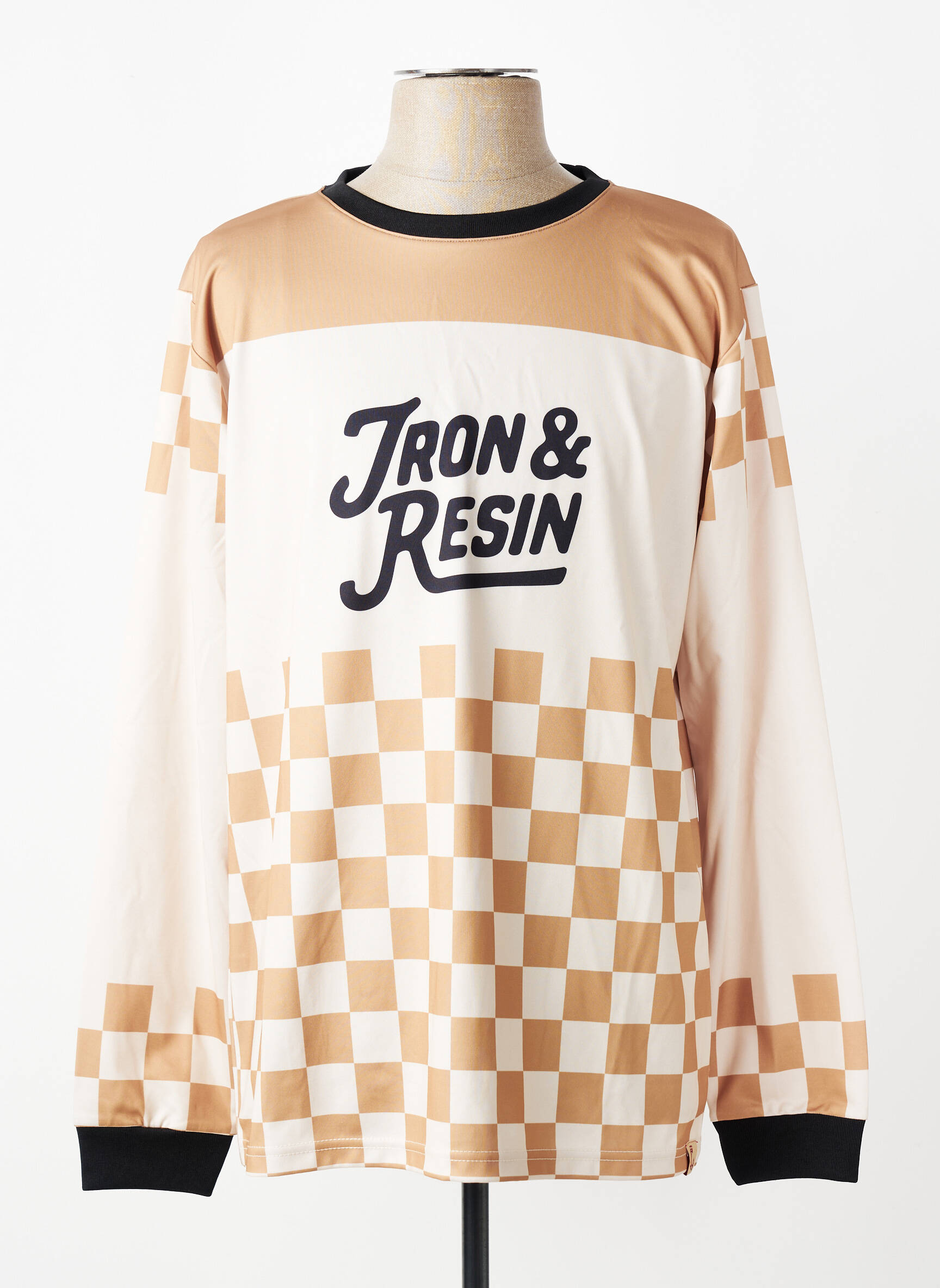 Tricou croială cambrată mâneci lungi bej IRON AND RESIN bărbat