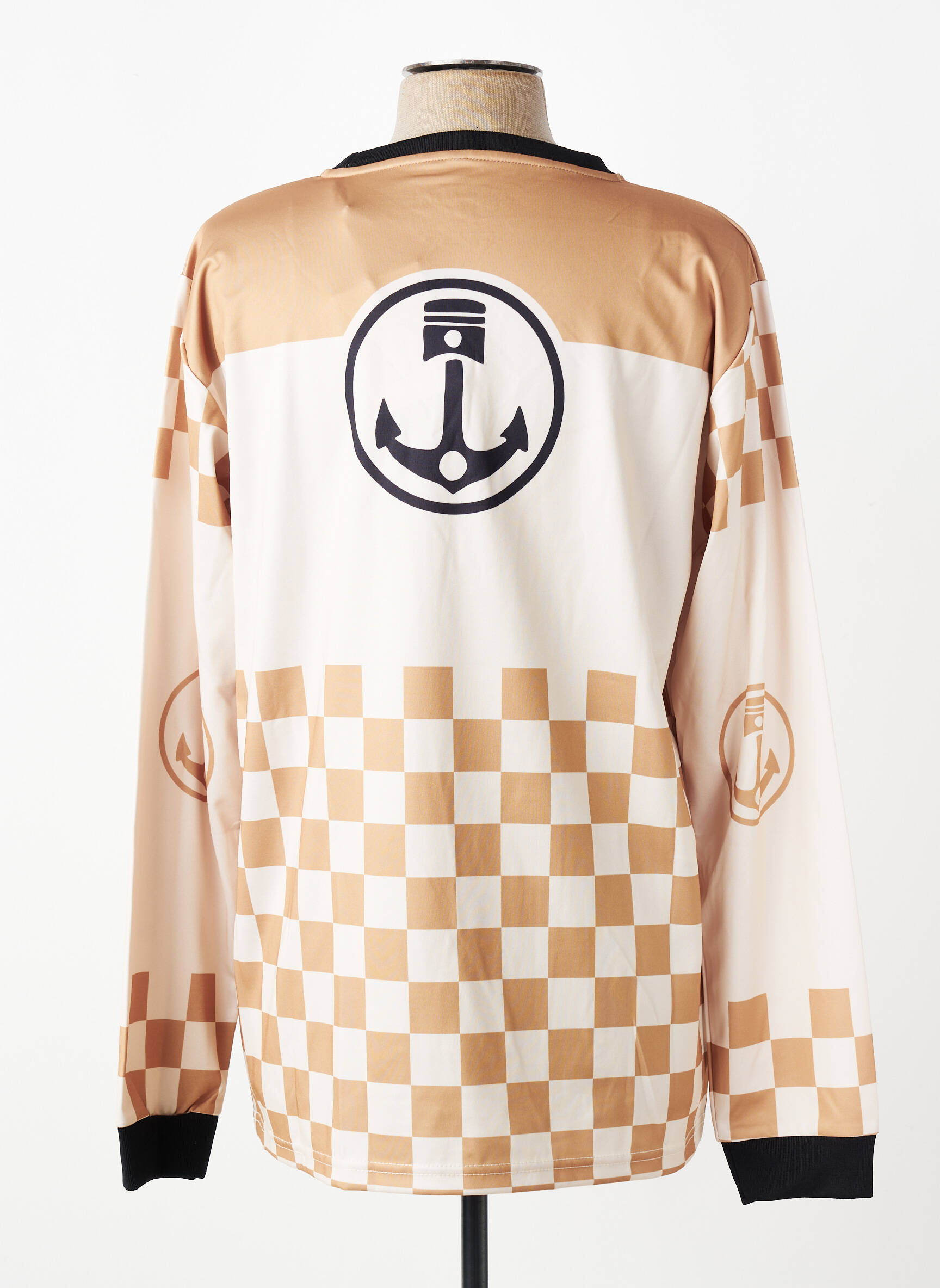 Tricou croială cambrată mâneci lungi bej IRON AND RESIN bărbat