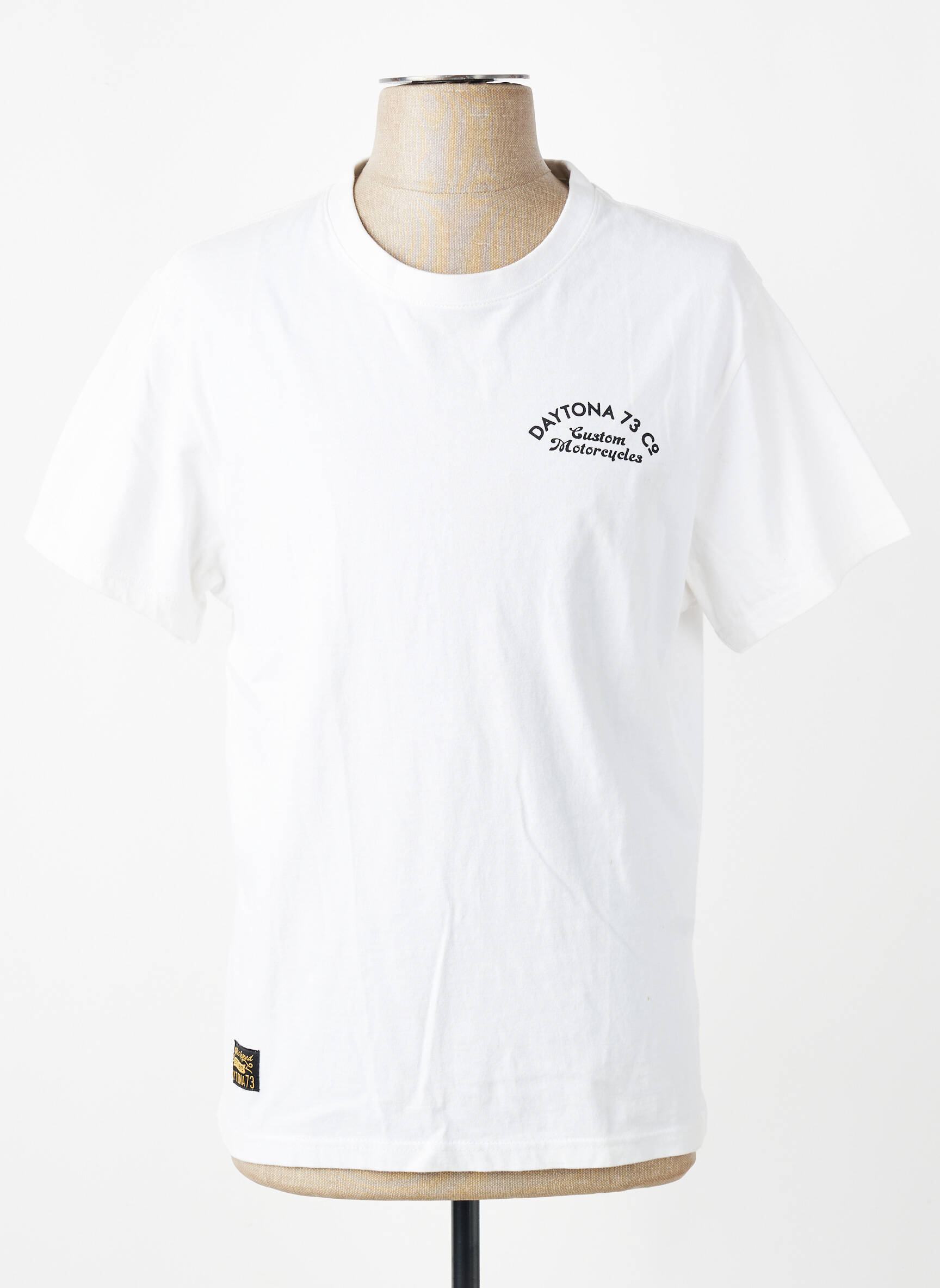 Tricou croială cambrată mâneci scurte alb DAYTONA bărbat