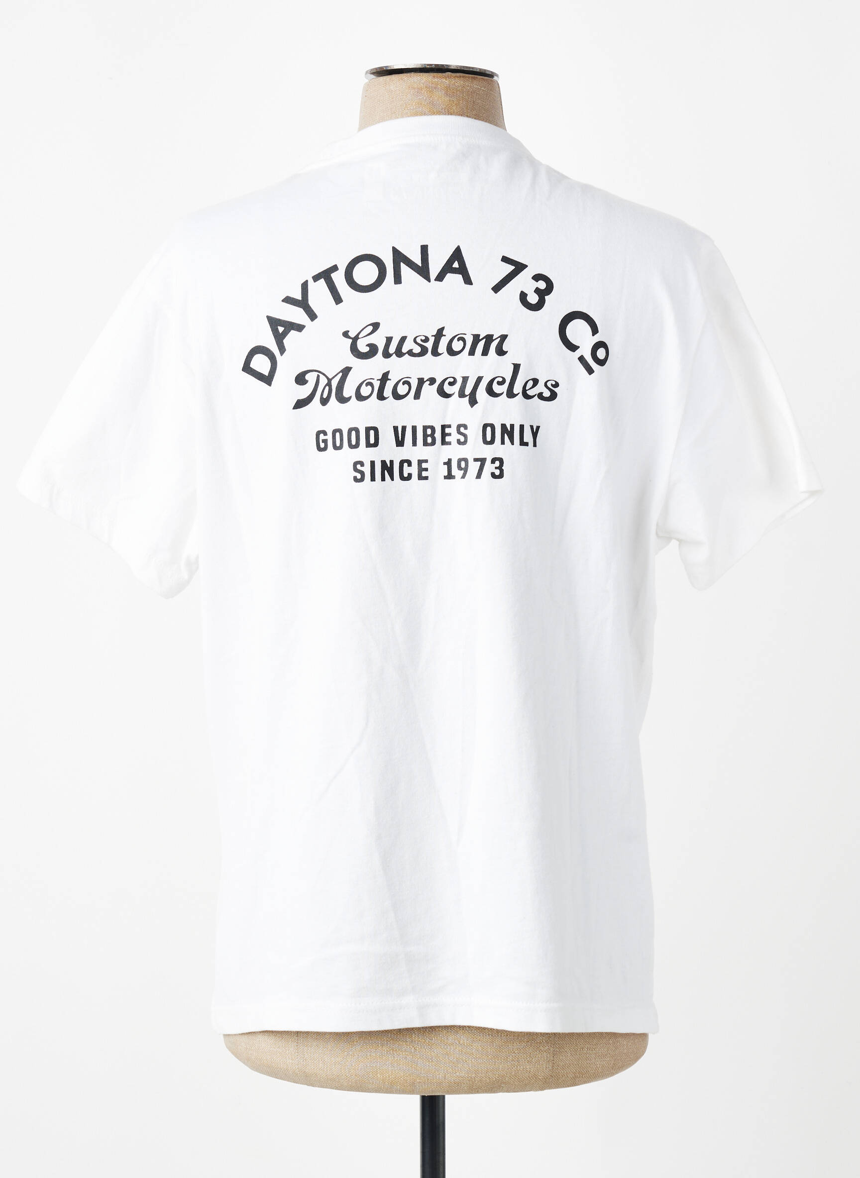 Tricou croială cambrată mâneci scurte alb DAYTONA bărbat