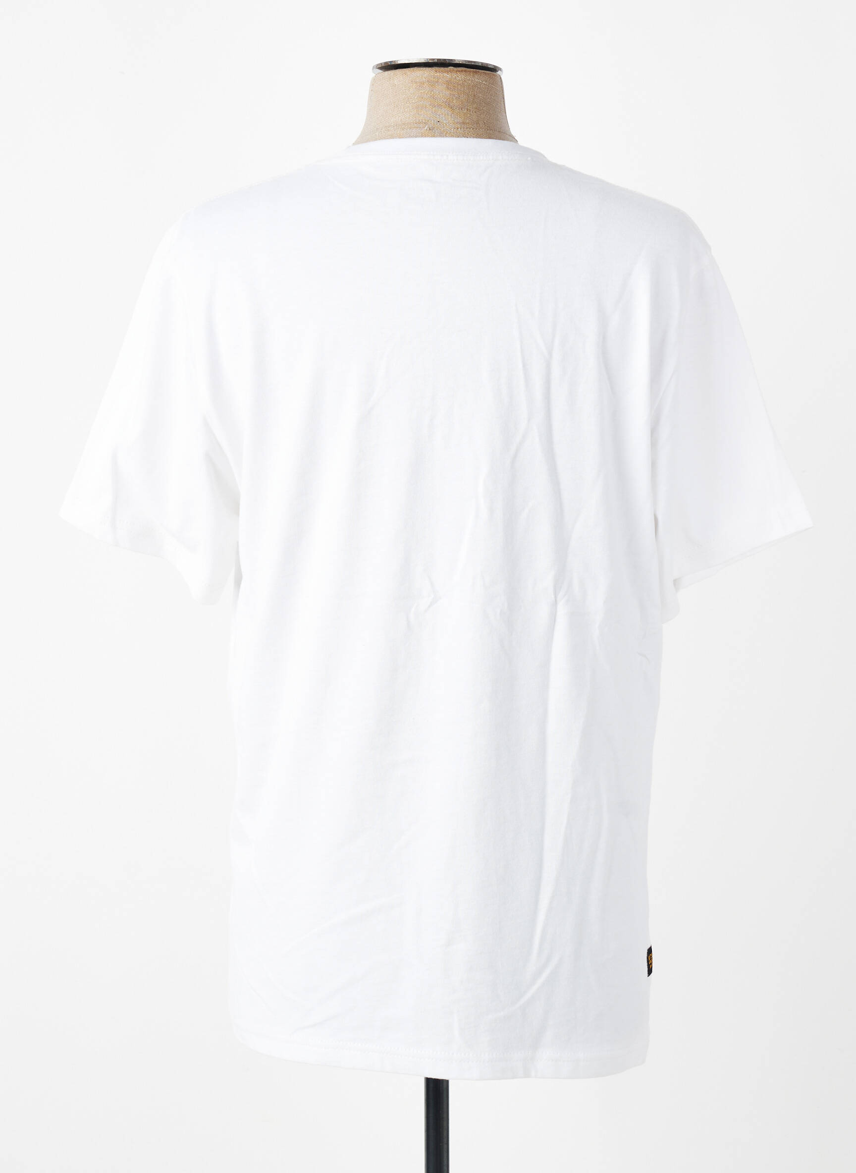 Tricou croială cambrată mâneci scurte alb DAYTONA bărbat