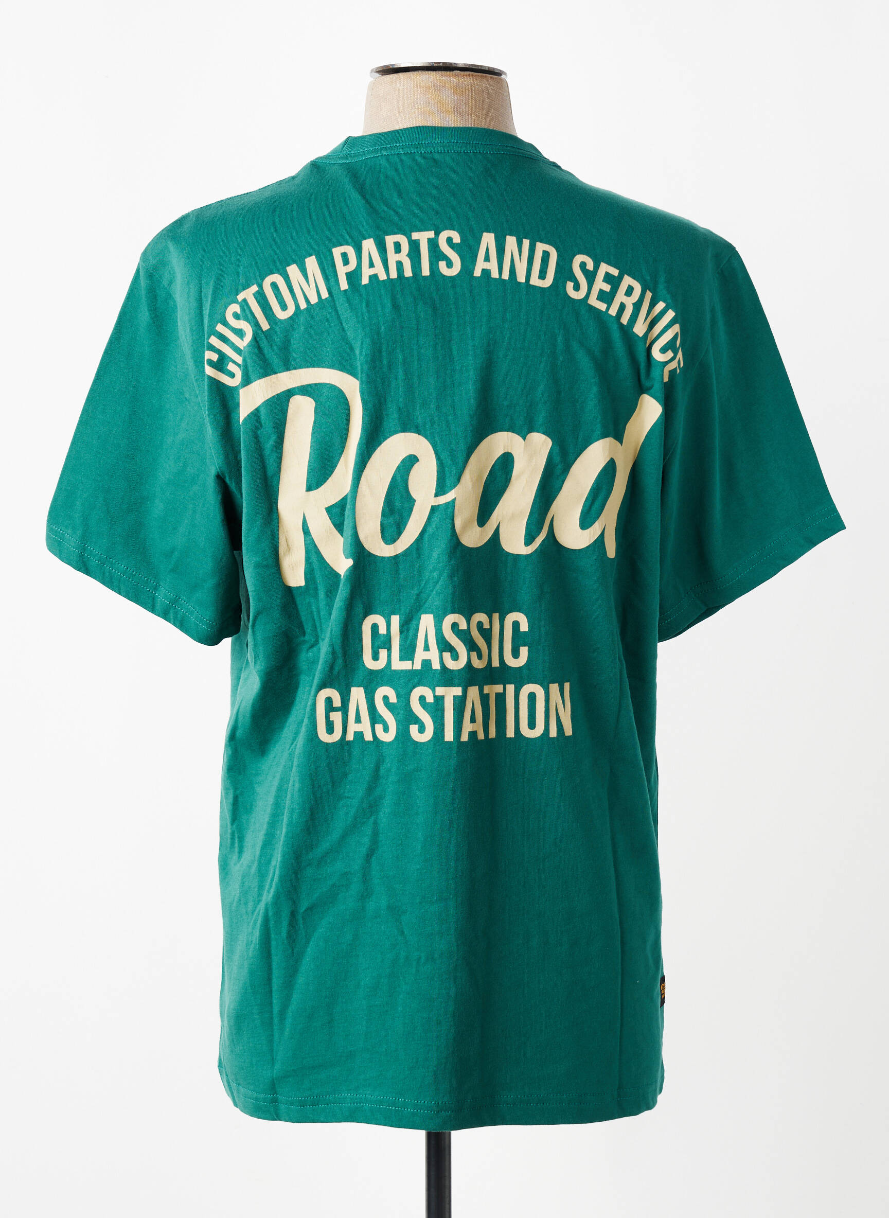 Tricou croială cambrată mâneci scurte verde DAYTONA bărbat
