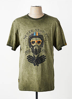 Tricou elasticitate mâneci scurte verde DAYTONA bărbat