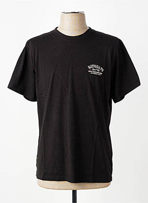 Tricou croială dreaptă mâneci scurte negru DAYTONA bărbat
