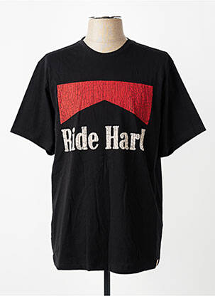Tricou croială dreaptă mâneci scurte negru IRON AND RESIN bărbat