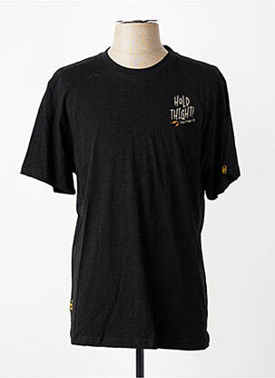 Tricou croială dreaptă mâneci scurte negru DAYTONA bărbat